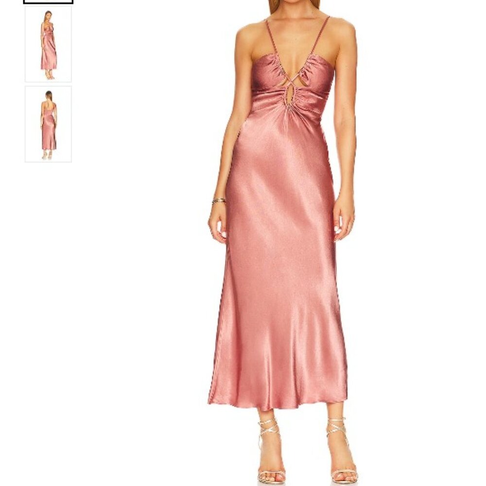 Shona Joy Angelica Midi Dress in Rouge - Size AUS 6/US 2 - Like New